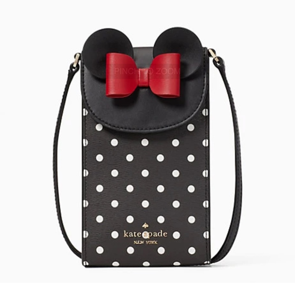 disney x kate spade new york minnie mouse north south flap phone crossbody - Picture 5 of 16
